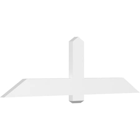 Ekena Millwork Eugene Architectural Grade PVC Gable Bracket, 72"W x 21"H x 2"D x 6"F, 7/12 Pitch GBP072X21X0206EUG00